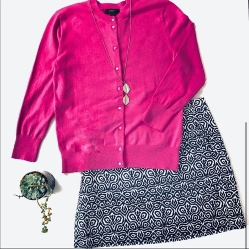 J. CREW | Ikat Print Cotton Stretch Mini Skirt EUC